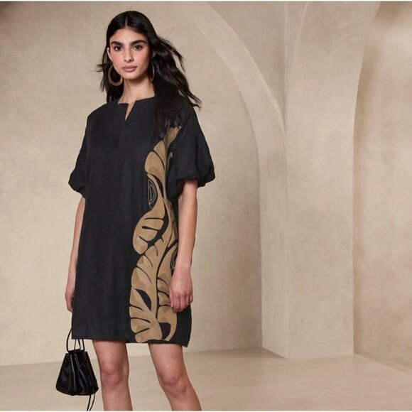 Banana Republic Dresses & Skirts - NWT Banana Republic Women's Botanica Embroidered Linen Mini Dress - XS